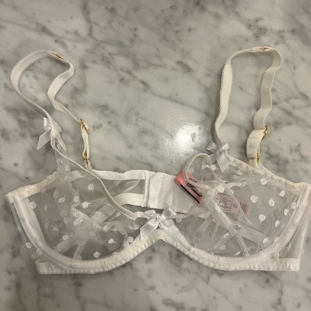 Agent Provocateur white Brie polka dot